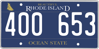 RI license plate 400653