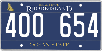 RI license plate 400654