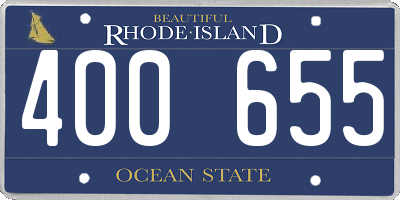 RI license plate 400655