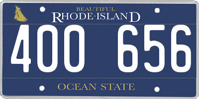 RI license plate 400656