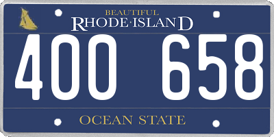 RI license plate 400658