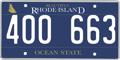 RI license plate 400663