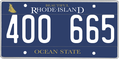 RI license plate 400665