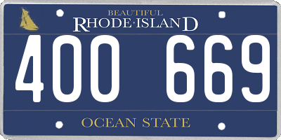 RI license plate 400669