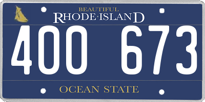 RI license plate 400673