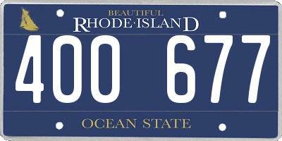 RI license plate 400677
