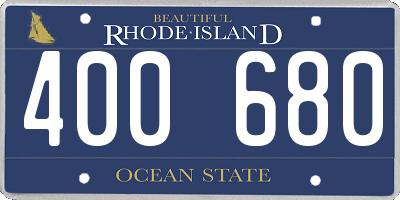 RI license plate 400680