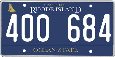 RI license plate 400684