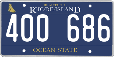 RI license plate 400686