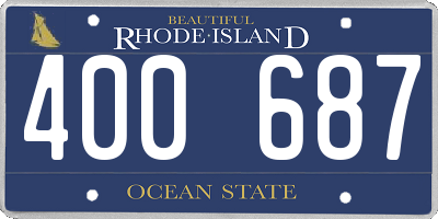 RI license plate 400687