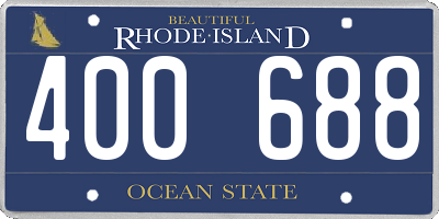 RI license plate 400688
