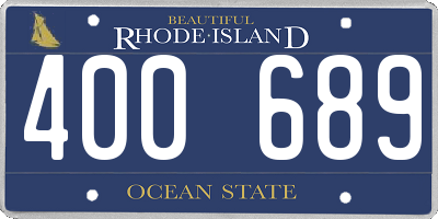 RI license plate 400689