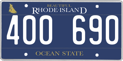 RI license plate 400690