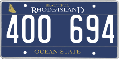 RI license plate 400694