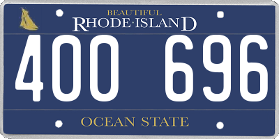 RI license plate 400696