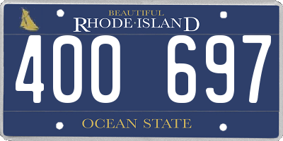 RI license plate 400697