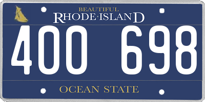 RI license plate 400698