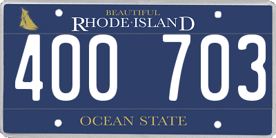 RI license plate 400703