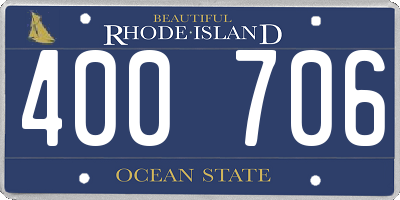 RI license plate 400706