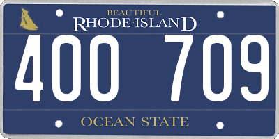 RI license plate 400709