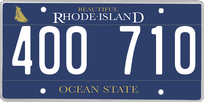 RI license plate 400710
