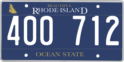 RI license plate 400712