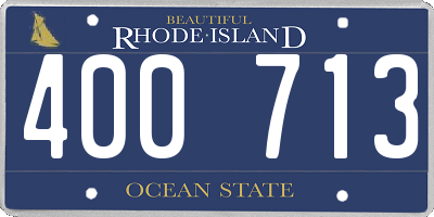 RI license plate 400713