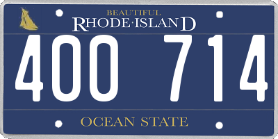 RI license plate 400714