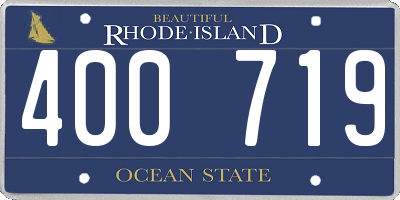 RI license plate 400719