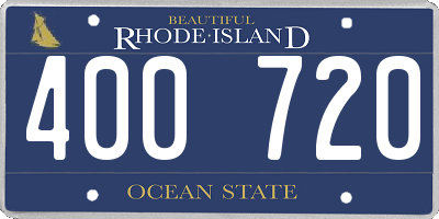 RI license plate 400720