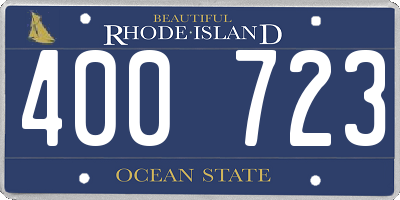 RI license plate 400723