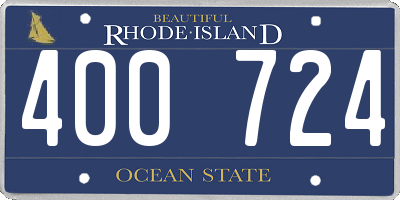 RI license plate 400724