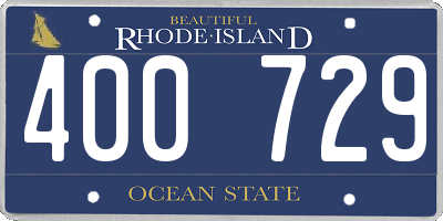RI license plate 400729