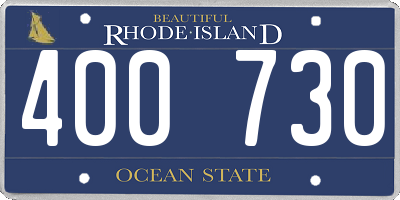 RI license plate 400730