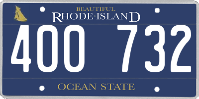 RI license plate 400732