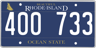 RI license plate 400733