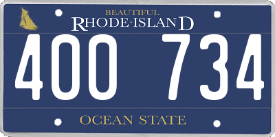 RI license plate 400734
