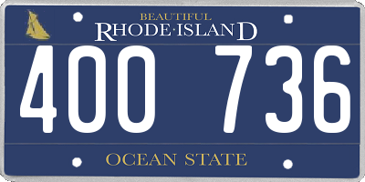 RI license plate 400736