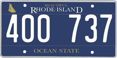 RI license plate 400737