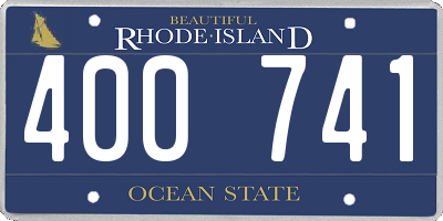 RI license plate 400741