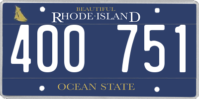 RI license plate 400751
