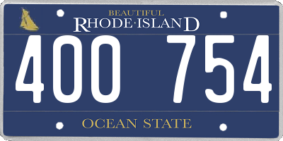 RI license plate 400754