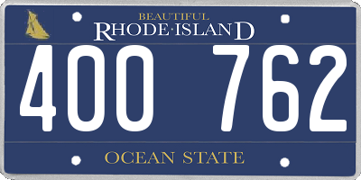 RI license plate 400762
