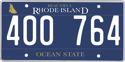 RI license plate 400764