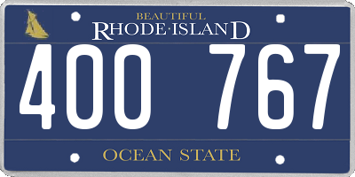 RI license plate 400767