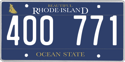 RI license plate 400771