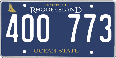 RI license plate 400773