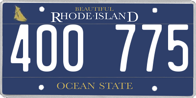 RI license plate 400775