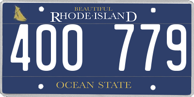 RI license plate 400779