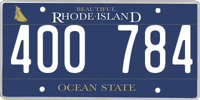 RI license plate 400784